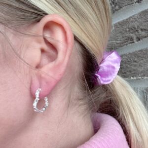 Emmy hjerte creoler - sølvfarve