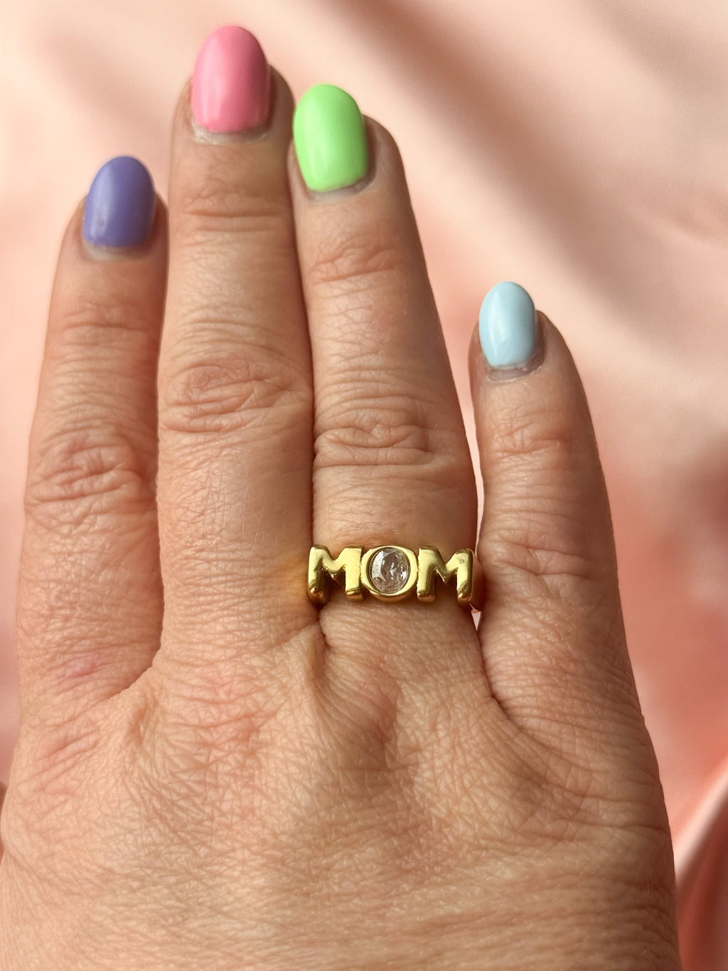 MOM ring guldfarvet