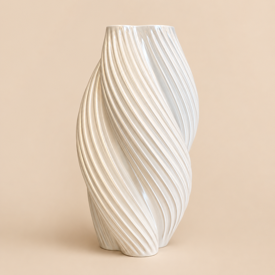 Isadora vase hvid silke