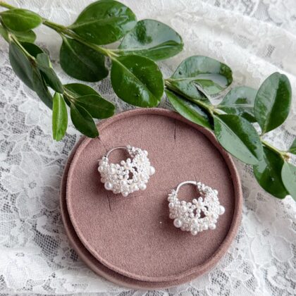 Haley øreringe - sølvfarve