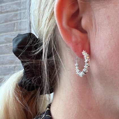 Rev creoler sølvfarve - small