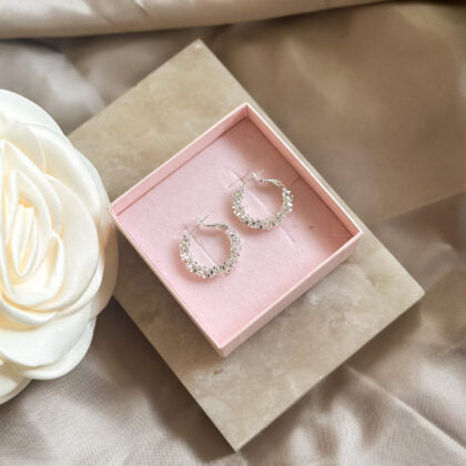 Rev creoler sølvfarve - small